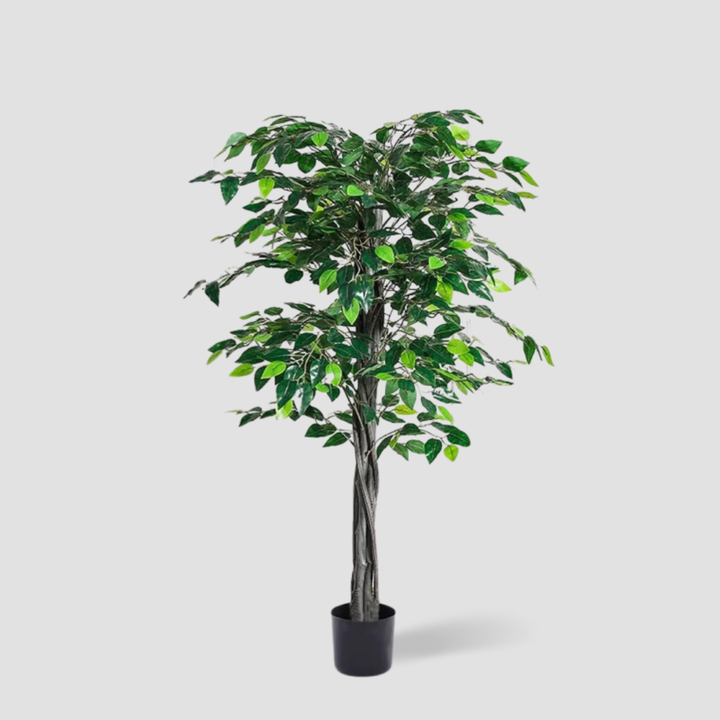 Ficus artificiel plastique grande plante avec pot 2